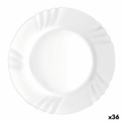 Plat bord Bormioli Rocco Ebro Branco Vidro (24 cm) (36 Unidades)