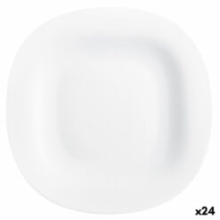 Plat bord Luminarc Carine Branco Vidro (Ø 26 cm) (24 Unidades)