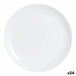 Plat bord Luminarc Diwali Branco Vidro (25 cm) (24 Unidades)