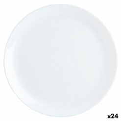 Plat bord Luminarc Diwali Branco Vidro (Ø 27 cm) (24 Unidades)