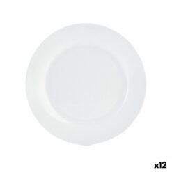 Plat bord Quid Basic Cerâmica Branco (Ø 27 cm) (12 Unidades)