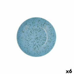 Prato Fundo Ariane Oxide Cerâmica Azul (Ø 21 cm) (6 Unidades)