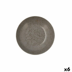 Prato Fundo Ariane Oxide Cerâmica Cinzento (Ø 21 cm) (6 Unidades)