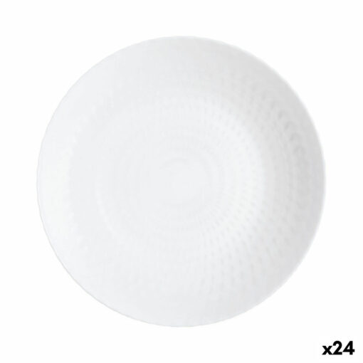 Prato Fundo Luminarc Pampille Branco Vidro (20 cm) (24 Unidades)