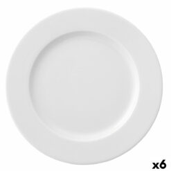 Prato de Jantar Ariane Prime Branco Cerâmica Ø 29 cm (6 Unidades)