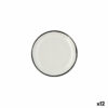 Prato de Jantar Ariane Vital Filo Branco Cerâmica Ø 21 cm (12 Unidades)