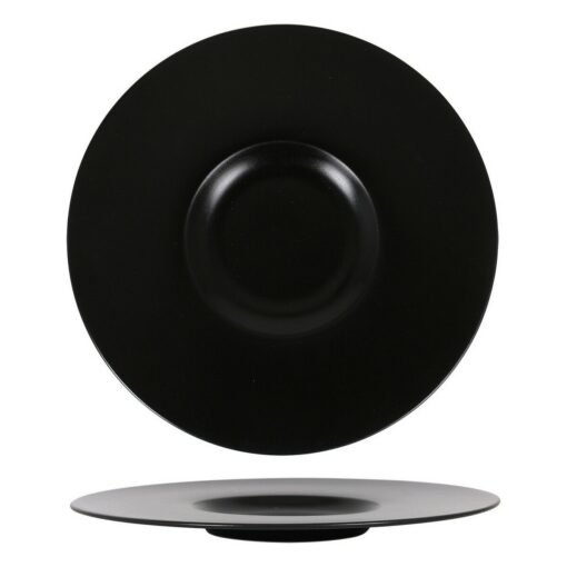 Prato de Jantar Inde Neat Preto Porcelana Ø 30 cm