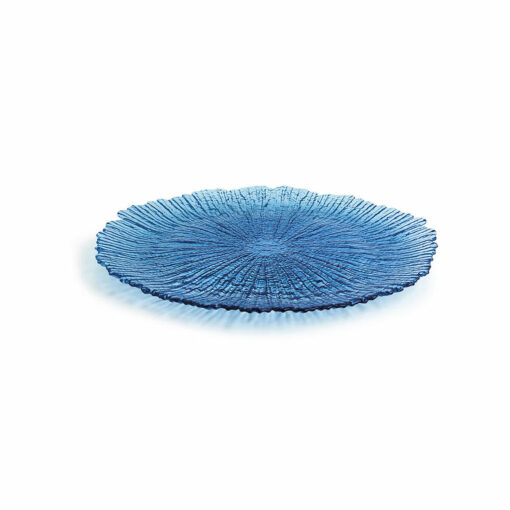 Prato de Jantar Quid Mar De Viento Azul Vidro Ø 28 cm (6 Unidades) (Pack 6x)