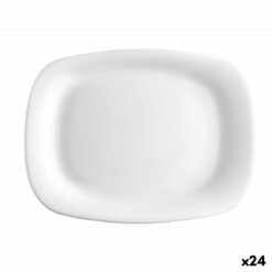 Recipiente de Cozinha Bormioli Rocco Parma Retangular Branco Vidro 20 x 28 cm (24 Unidades)