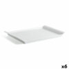 Recipiente de Cozinha Quid Gastro Fresh Retangular Cerâmica Branco (36 x 25 cm) (6 Unidades)