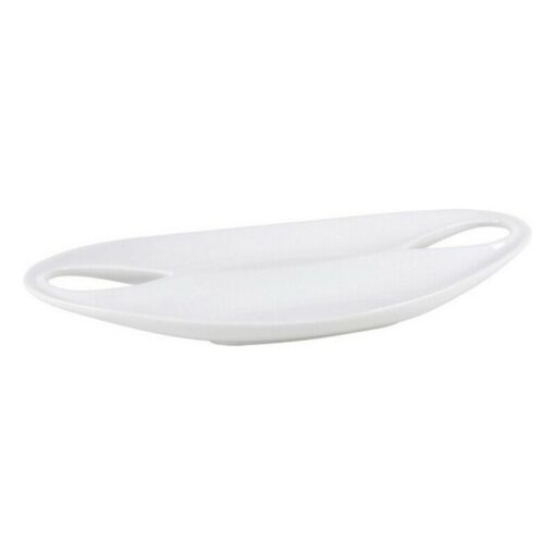 Tabuleiro Etrusca Duplo Porcelana Branco (36