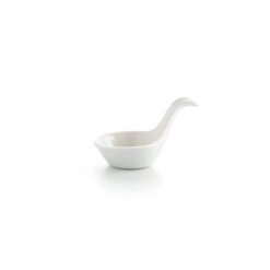 9 cm Colher Mini Cerâmica Branco (18 Unidades)
