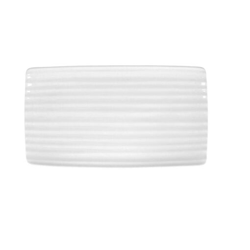 bandeja de aperitivos Ariane Artisan Cerâmica Branco 36 x 20 cm (6 Unidades) - Image 2