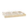 bandeja de aperitivos Decor 32 x 21 x 6 cm Cristal Natural 280 ml