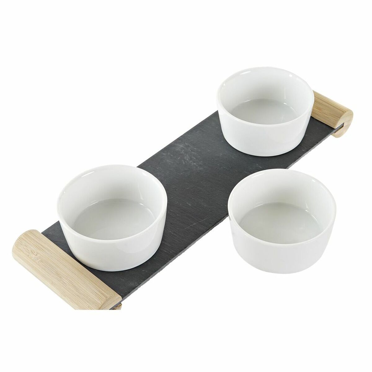bandeja de aperitivos Decor Branco Preto Grés Ardósia 33 x 10 x 5,8 cm - Image 3