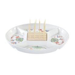 bandeja de aperitivos Decor Multicolor Natural Bambu Grés Tropical 23