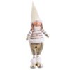 Adorno Natalício Branco Dourado Metal Poliresina Tecido Menino 12 x 8