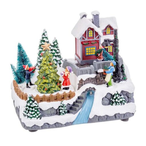 Adorno Natalício Multicolor Poliresina Natal 20,5 x 15 x 16,3 cm - Image 4