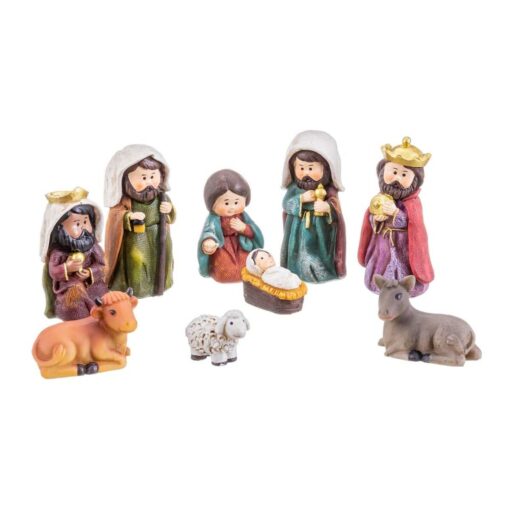 Adorno Natalício Presépio/Belém Multicolor Poliresina 9 cm (9 Peças) - Image 3