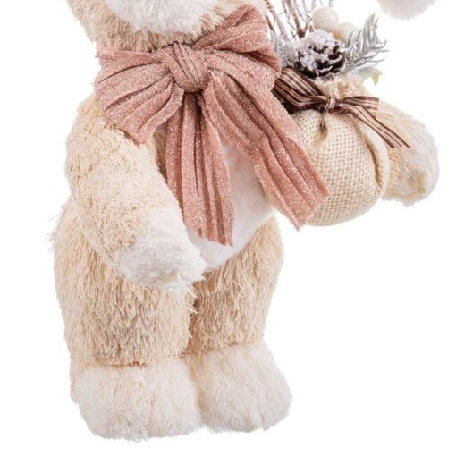 Adorno Natalício Urso Multicolor Plástico Polyfoam Tecido Bloemen 17 x 18 x 28 cm - Image 2