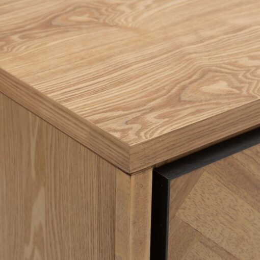 Aparador com Gavetas SPIKE 91 x 40 x 84,5 cm Natural Metal Madeira - Image 6