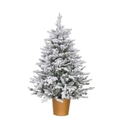 Árvore de Natal Dourado Polietileno Nevado 58 x 58 x 90 cm