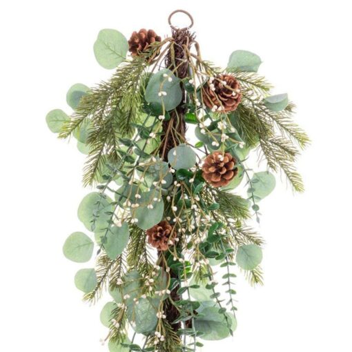 Aviso de Porta Natal Verde Natural Rotim Plástico 71,12 cm - Image 3