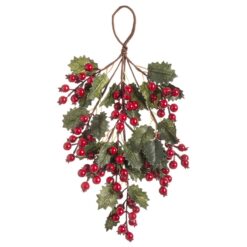 Aviso de Porta Natal Vermelho Verde Plástico Metalen draad Foam 42 cm