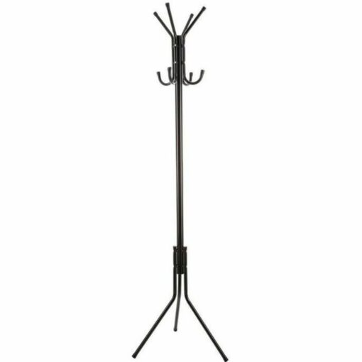 Bengaleiro 8 Cabides Preto Alumínio (172 x 48 cm)