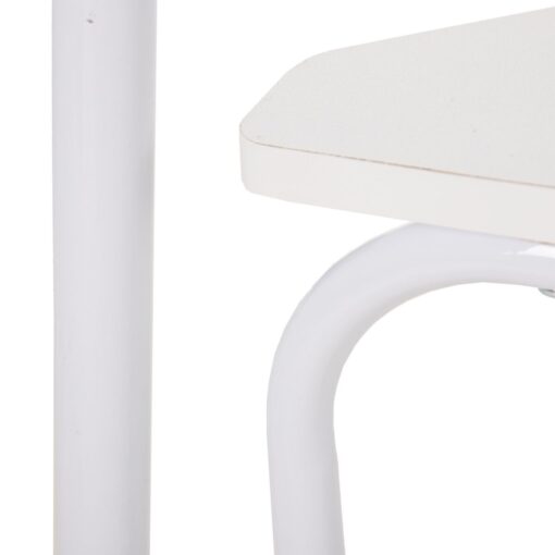 Bengaleiro 81 x 38 x 182 cm Metal Branco - Image 3