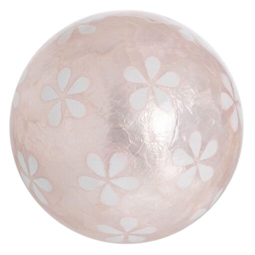 Bolas CAPIZ Decoração Cor de Rosa 10 x 10 x 10 cm (8 Unidades) - Image 4