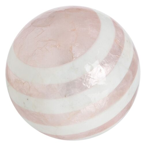 Bolas CAPIZ Decoração Cor de Rosa 10 x 10 x 10 cm (8 Unidades) - Image 5