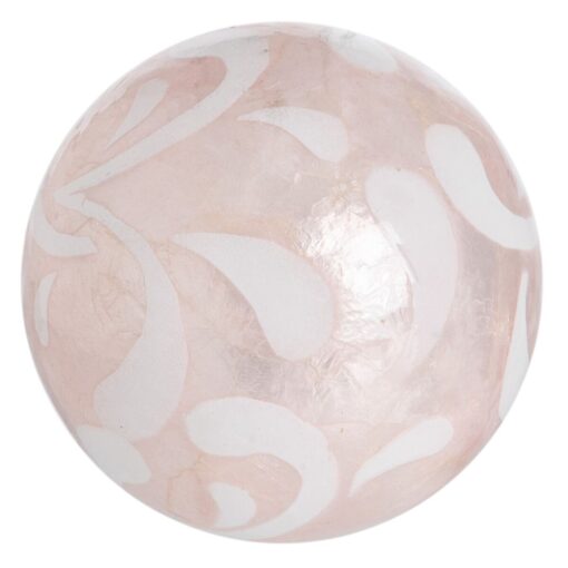Bolas CAPIZ Decoração Cor de Rosa 10 x 10 x 10 cm (8 Unidades) - Image 7