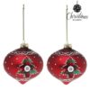 Bolas de Natal 8 cm (2 uds) Cristal Vermelho