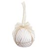 Bolas de Natal Branco Polyfoam Tecido 8 x 8 x 8 cm (4 Unidades)