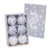 Bolas de Natal Branco Prateado Papel Polyfoam Veado 7