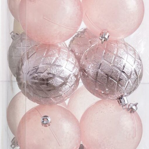 Bolas de Natal Cor de Rosa 8 x 8 x 8 cm (20 Unidades) - Image 2