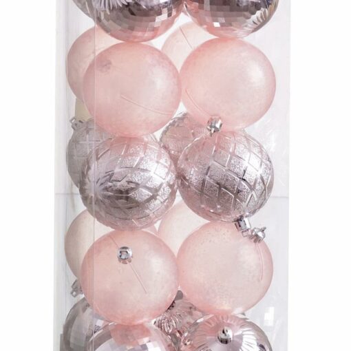 Bolas de Natal Cor de Rosa 8 x 8 x 8 cm (20 Unidades) - Image 3