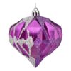 Bolas de Natal Diamante Ø 8 cm Prateado Roxo Plástico 8 x 9 x 8 cm