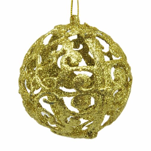 Bolas de Natal Dourado Plástico 6 x 6 x 6 cm (12 Unidades) - Image 3