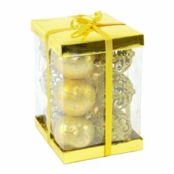 Bolas de Natal Dourado Plástico 6 x 6 x 6 cm (12 Unidades)
