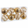 Bolas de Natal Dourado Plástico 8 x 8 x 8 cm (8 Unidades)