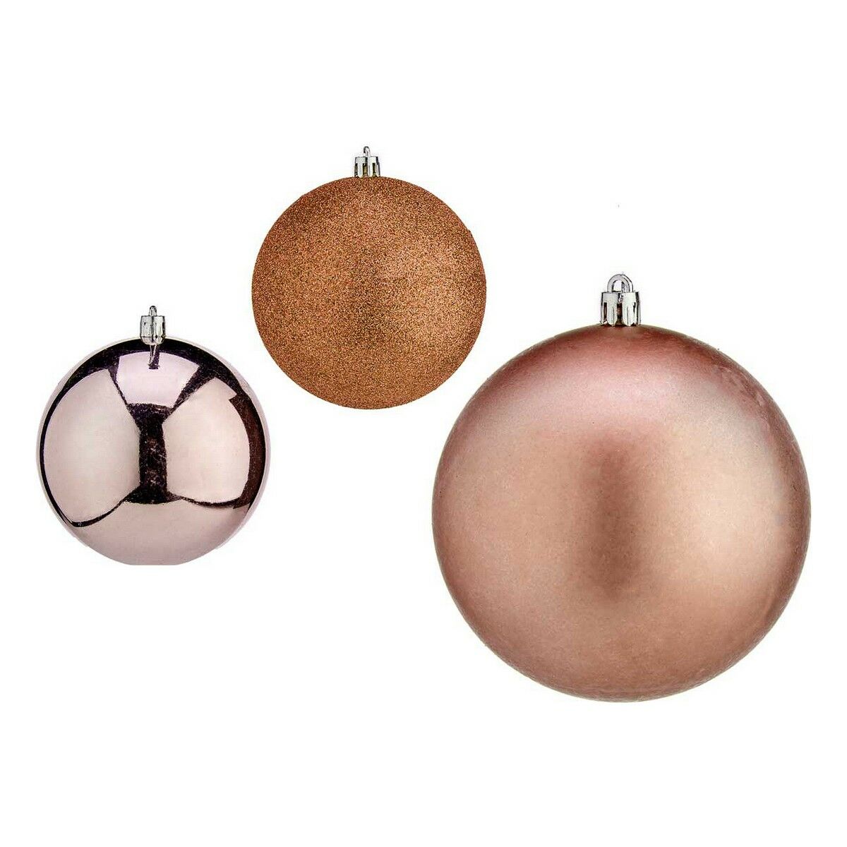 Bolas de Natal Ø 10 cm Cor de Rosa Plástico 10 x 11 x 10 cm