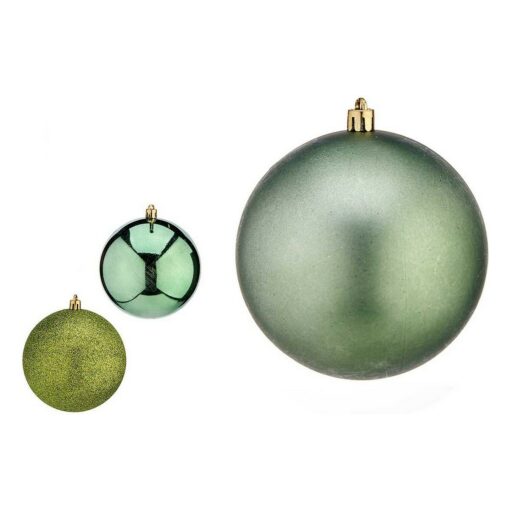 Bolas de Natal Ø 10 cm Verde Plástico 10 x 11 x 10 cm