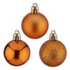 Bolas de Natal Ø 4 cm 4 x 5 x 4 cm Laranja Plástico