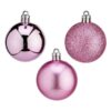 Bolas de Natal Ø 5 cm 24 Unidades Cor de Rosa Plástico