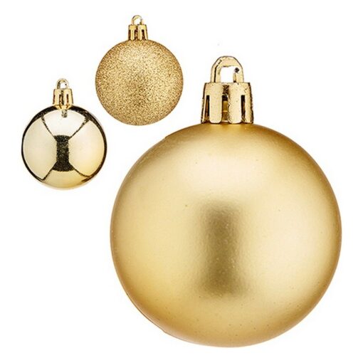 Bolas de Natal Ø 5 cm 24 Unidades Dourado Plástico