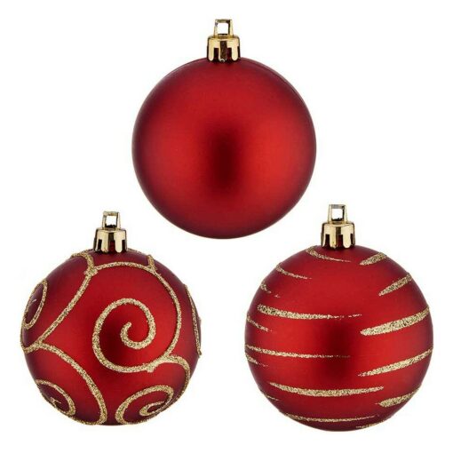 Bolas de Natal Ø 6 cm 30 Unidades Vermelho PVC