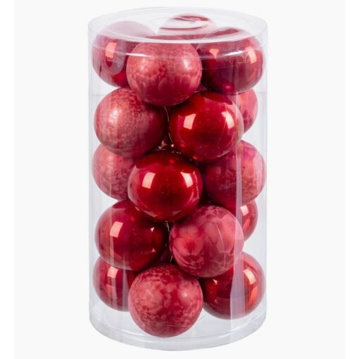 Bolas de Natal Vermelho Plástico 6 x 6 x 6 cm (20 Unidades) - Image 3