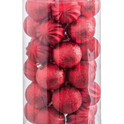 Bolas de Natal Vermelho Plástico 6 x 6 x 6 cm (30 Unidades) - Image 2